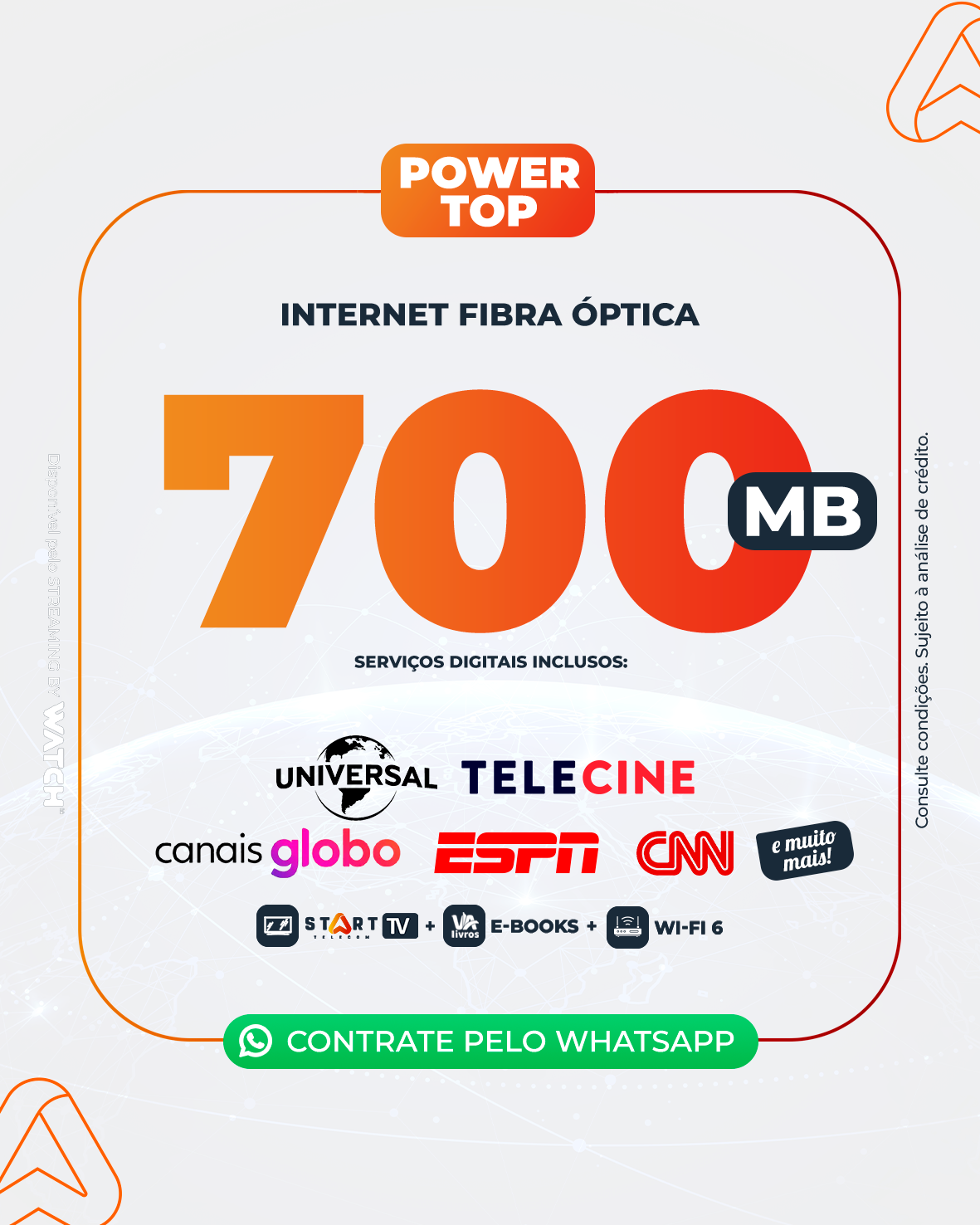 Plano 700Mbps Power Top - Internet Fibra Óptica Start Telecom
